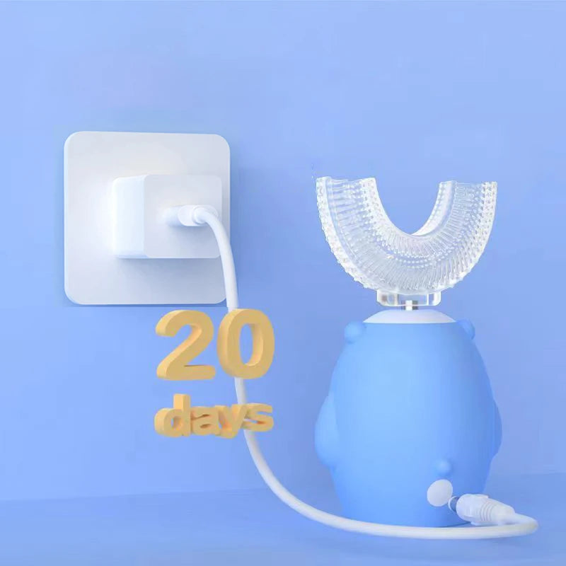 CozyBrush U-Shaped Sonic Toothbrush with Rechargeable Design and Child-Safe Blue Light